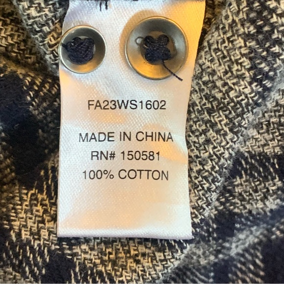 Flag & Anthem Northway LS Single Pocket Flannel Shirt | XL | Navy/Grey NEW!! - Picture 9 of 13